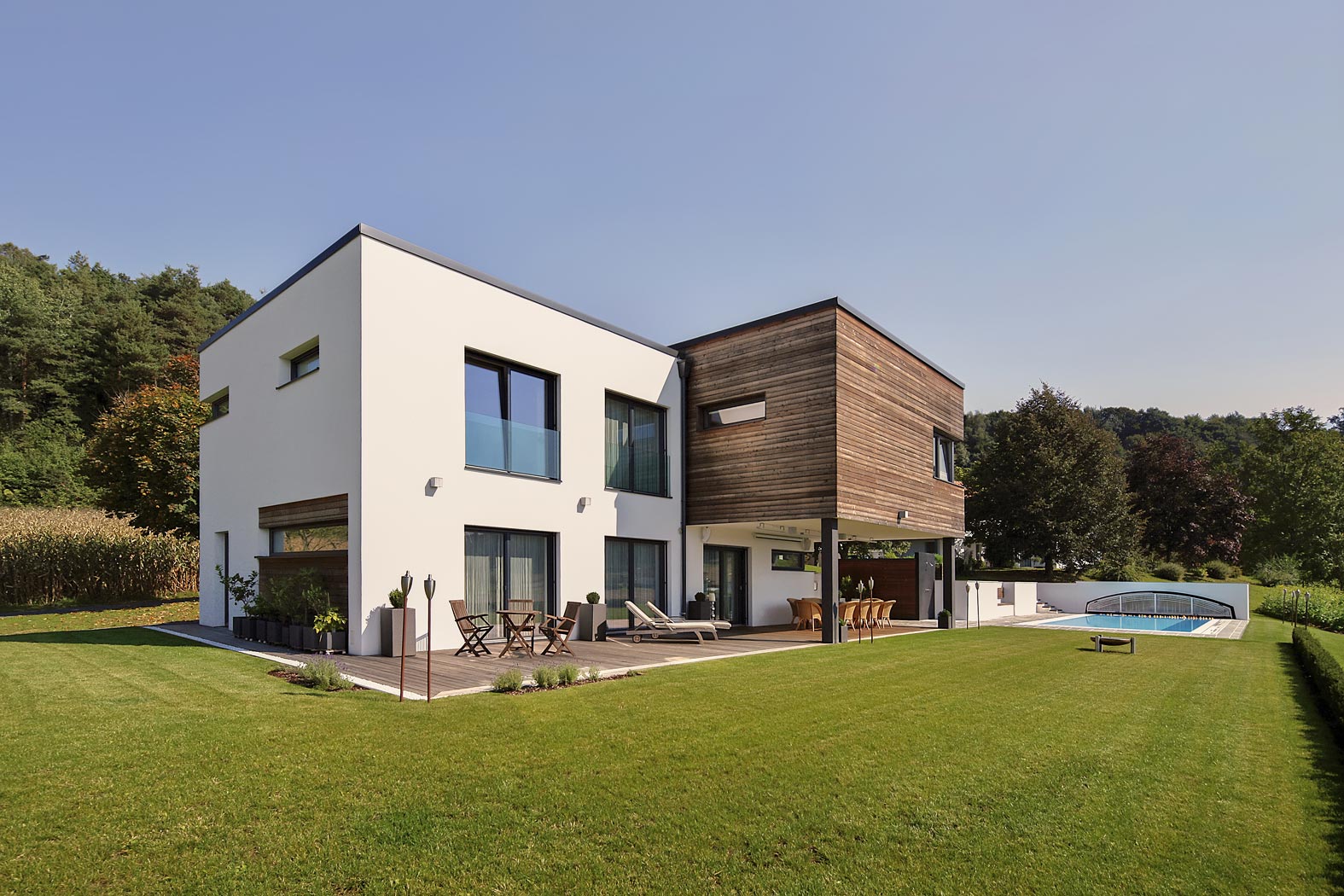 puchleitner-bau baufirma bauunternehmen baumeister feldbach mühldorf südoststeiermark Steiermark Einfamilienhaus Flachdach